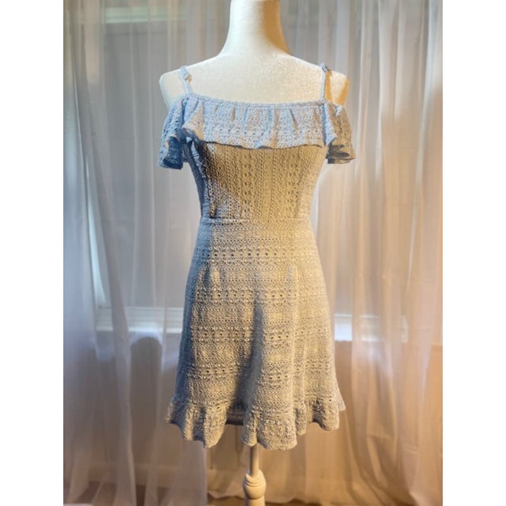 Live To Be Spoiled Size X-Small Short Dress w/ Spaghetti Straps Powder Blue NWOT